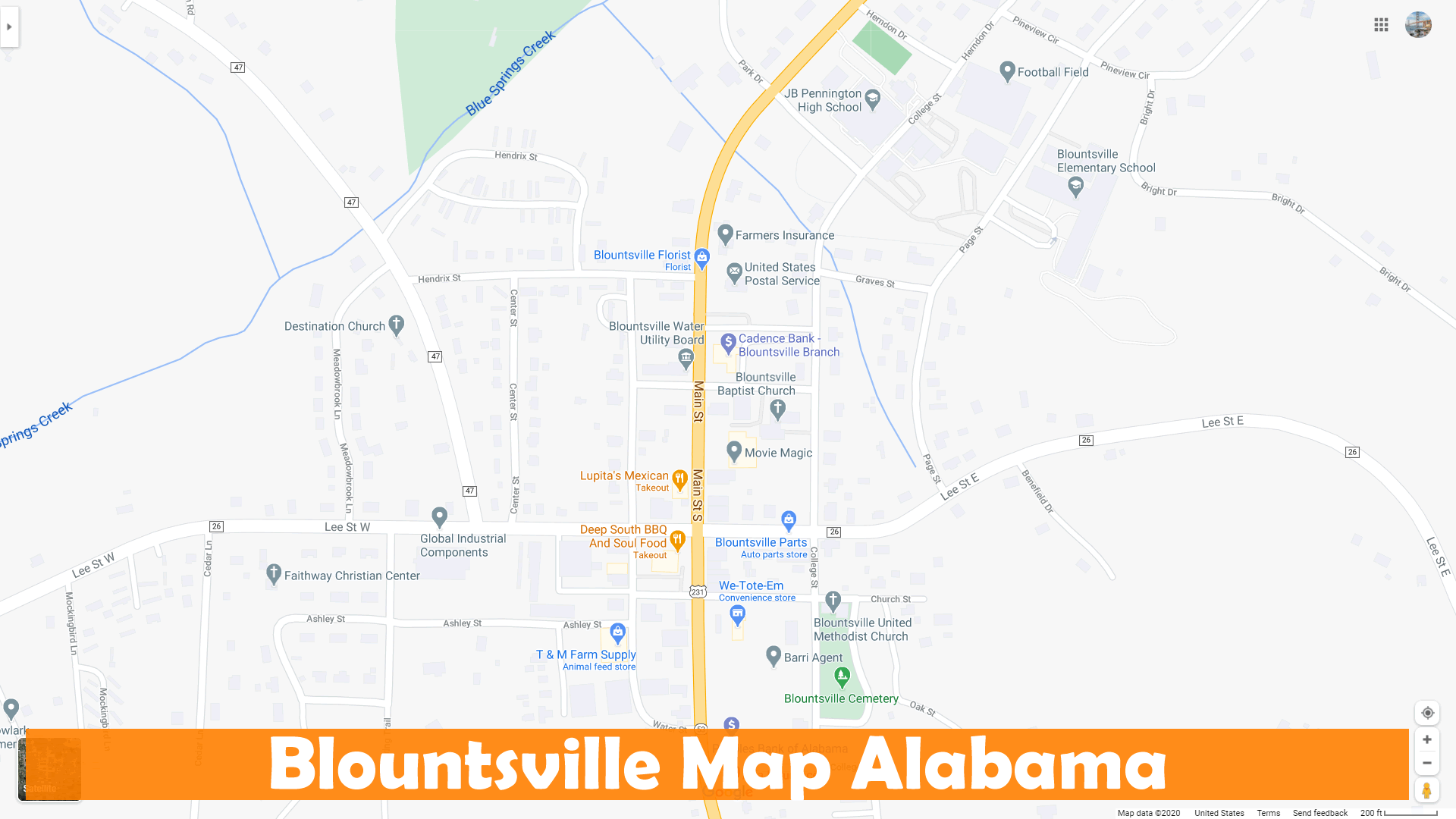 Blountsville Alabama Map